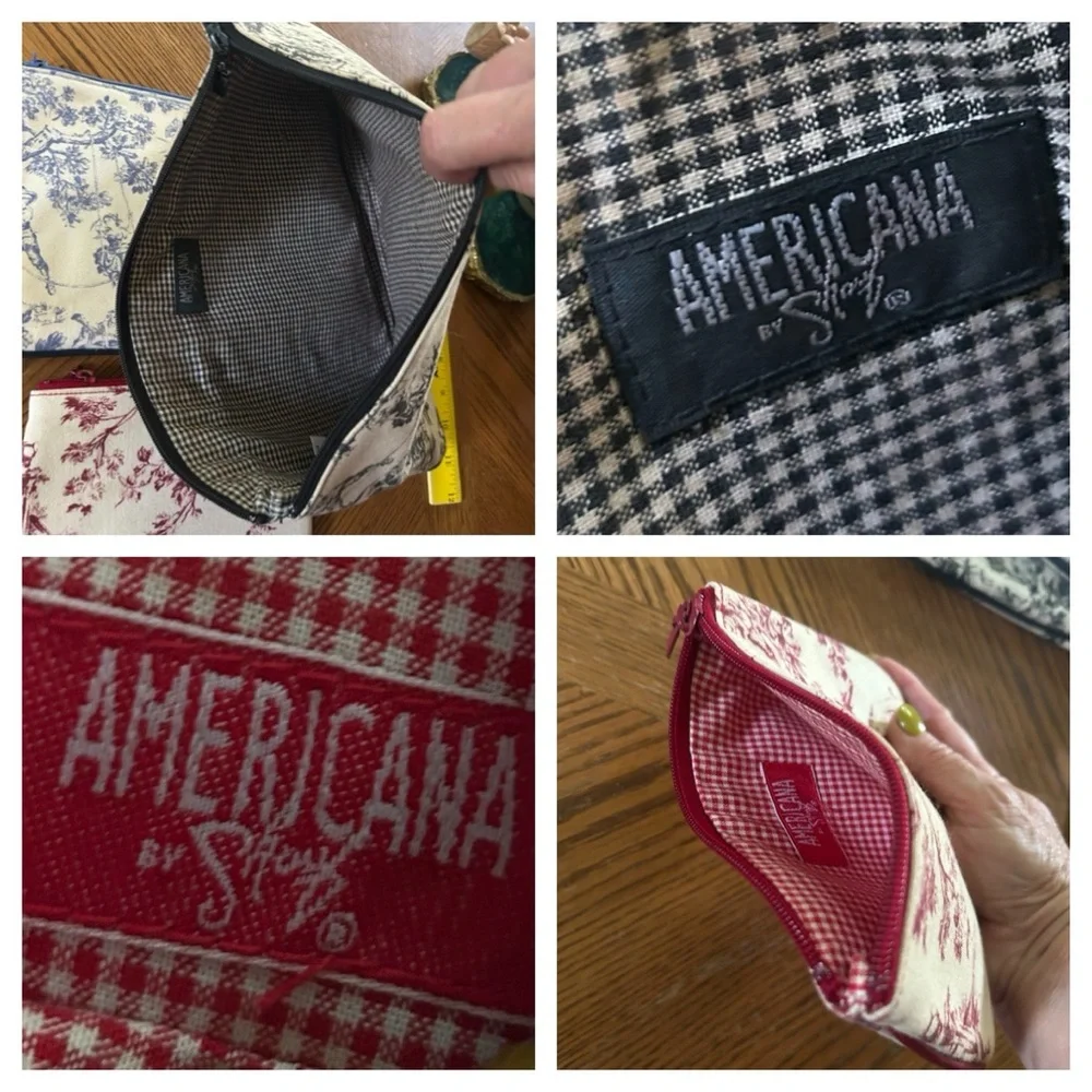 Toile Print Pouch Set